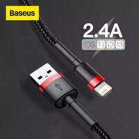 Baseus USB кабель для iPhone 12 11 Pro Max 8 X XR Быстрая зарядка для iPhone кабель USB кабель для синхронизации данных зарядный кабель для телефона провод шнур 4001211889023