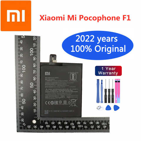 2024 год, 100% оригинальный запасной аккумулятор BM4E для Xiaomi POCO F1 MI Pocophone F1, 4000 мАч, высококачественный аккумулятор для телефона + Инструменты 4001214828394