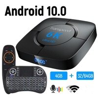 Android 10,0 16G 32G 64G ТВ коробка 6K голосовой помощник 3D видео ТВ приемник Двойной Wifi BT ТВ коробка телеприставка 4001223032414