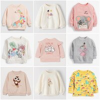 100% махровый хлопковый свитер брендовая качественная детская футболка блузка Одежда для маленьких девочек детские толстовки топы для девочек 4001229705870