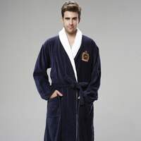 Банный халат из 100% хлопка, бархатное полотенце, утолщенный, для отеля, юката, Мужская зимняя Пижама, ночная рубашка для салона красоты 4001231288703