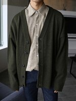 IEFB/мужская одежда вязаный свитер Свободный V-образный вырез однобортный вязаный кардиган однотонный пальто осень 2022 Новинка 9Y3266 4001246027736