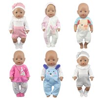 Новинка 2022, модные кукольные комбинезоны, подходят для кукол-младенцев 43 см, Одежда для кукол-младенцев 17 дюймов 4001247070476
