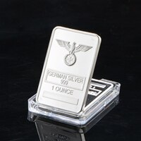 Немецкая коллекция монет 999 тонкая серебряная панель с фотоэлементами немецкий WW2 Железный крест серебряный бар сувенирный подарок 4001247171423