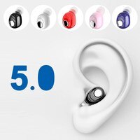 Мини-наушники-вкладыши 5,0 Bluetooth, HiFi беспроводная гарнитура с микрофоном, спортивные наушники, стерео звук, наушники для всех телефонов 4001253181399