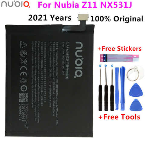 2023 Новый аккумулятор для ZTE Nubia Z11 NX531J Li3829T44P6h806435 3000 мАч Высококачественная сменная аккумуляторная батарея + Бесплатные инструменты 4001259323681