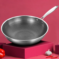 32 см Кухня вок сковорода без покрытия Fying Pan 7-слойная нержавеющая сталь ковка для электрических, индукционных и газовых печей здоровая посуда 4001266780752