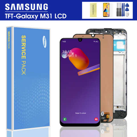 100% протестированный ЖК-дисплей для Samsung Galaxy M31 M315 M315F сенсорный экран дигитайзер в сборе для Samsung M315 M315F/DS ЖК-дисплей 4001275821740