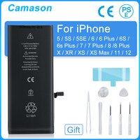 Camason литиевая батарея для iPhone 5 SE 6 6s 5s 7 8 Plus X XR XS Max 11 12 Pro Высокая емкость сменные батареи для iphone6 4001282630233