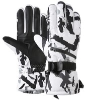 Зимние лыжные перчатки для сноуборда, искусственная кожа, Нескользящие, с сенсорным экраном, водонепроницаемые, для езды на мотоцикле, для велоспорта, флисовые теплые зимние перчатки, унисекс 4001285169480