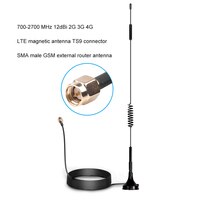 700-2700 МГц 12 дБи 2G 3G 4G LTE магнитная антенна TS9 CRC9 SMA разъем GSM внешняя антенна маршрутизатора 1,5 м 4001287237696