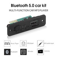 KEBIDU 5 в Bluetooth 5.0 Автомобильный MP3-плеер декодер доска 2x3 Вт усилитель беспроводной FM-радио модуль TF USB AUX аудио 4001287521443