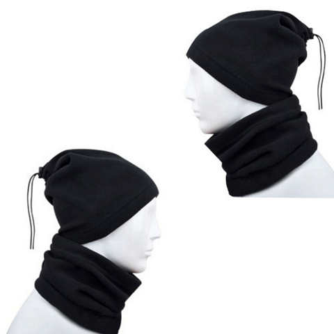 4 в 1 зимний шарф унисекс для женщин и мужчин, Черная спортивная теплая термомаска-снуд для шеи, маска для лица, облегающая шапка, шапки, воротник 4001289045370