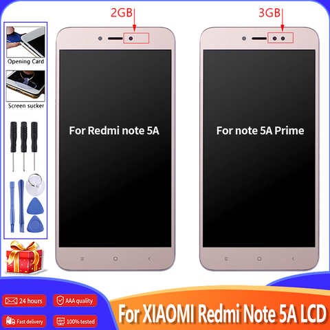 ЖК-дисплей для XIAOMI Redmi Note 5A с сенсорным экраном 5,5 дюйма и дигитайзером для Redmi Note 5A Prime, ЖК-дисплей с рамкой Y1 / Y1 Lite 4001293213491