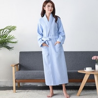 Хлопковый Халат-кимоно, халат для отеля, вафельный, большие размеры, весна-осень, женская одежда для сна и отдыха 4001296847387