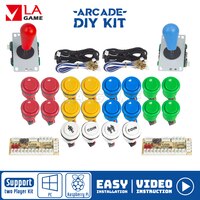 Комплект для 2 игроков, аркадный Usb-кодировщик с нулевой задержкой, ПК Rasberry Pi Happ Type, аркадный шкаф, Usb-джойстик, контроллер, панель 4001298134079