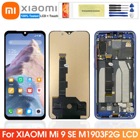 Сменный экран 5,97 дюйма для Mi 9 SE, ЖК-дисплей для Xiaomi Mi 9 SE, цифровой сенсорный экран с рамкой для Mi9 SE M1903F2G 4001299659967