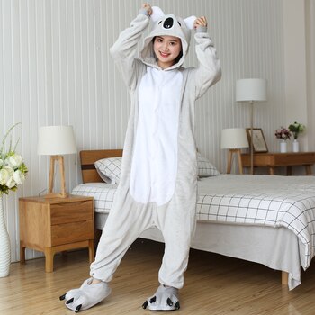 Комбинезон Koala, унисекс, зимний комбинезон в виде единорога, панды, ститча, женская и Мужская одежда для сна, аниме, косплей, костюмы, пижамы для взрослых 4001301892970