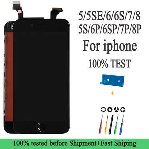 ЖК-дисплей для iPhone 6 7 8 6S Plus, сменный сенсорный экран с 3D сенсорным экраном для iPhone 4s 5 5s 5SE, качество AAA 4001339780942