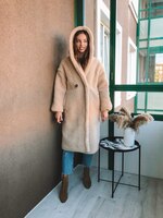Модная зимняя куртка с капюшоном 2020, Женское пальто большого размера, свободные пальто из искусственного меха, толстое теплое длинное пальто, меховые куртки 4001361024030