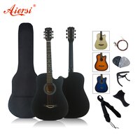 Акустическая гитара Aiersi, из липы, 38 дюймов, дорожная, стальная, народная гитара, нейлоновая Классическая гитара, 39 дюймов 4001361112090