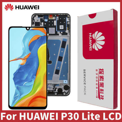 Новый ЖК-дисплей 6,15 дюйма с рамкой для HUAWEI P30 Lite, ЖК-дисплей, экран для HUAWEI P30 Lite, экран Nova 4e MAR-LX1 LX2 AL01 4001362676560