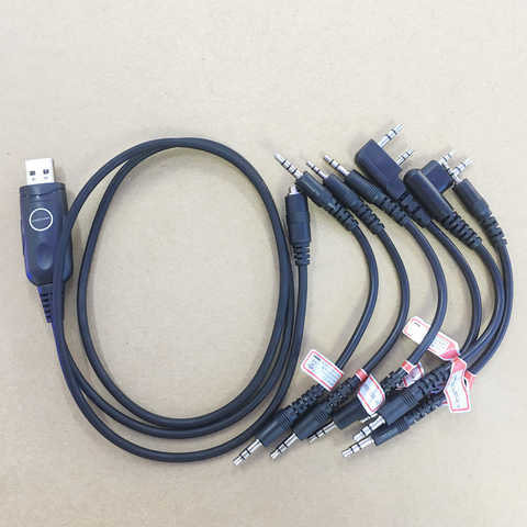 USB Кабель для программирования honghuismart 6 в 1, для kenwood, baofeng, motorola, yaesu, hytera, mag one a8, для icom и т. Д., рация 547623639