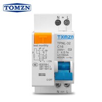 TPNL DPNL 230V 1P + N автоматический выключатель остаточного тока с защитой от перегрузки и утечки короткого тока RCBO MCB 625665109