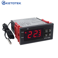Цифровой терморегулятор STC-1000, температурный контроллер-термостат для инкубатора с ЖК-дисплеем 10A с нагревателем, охладителем 12 В 24 В 220 В 963015080