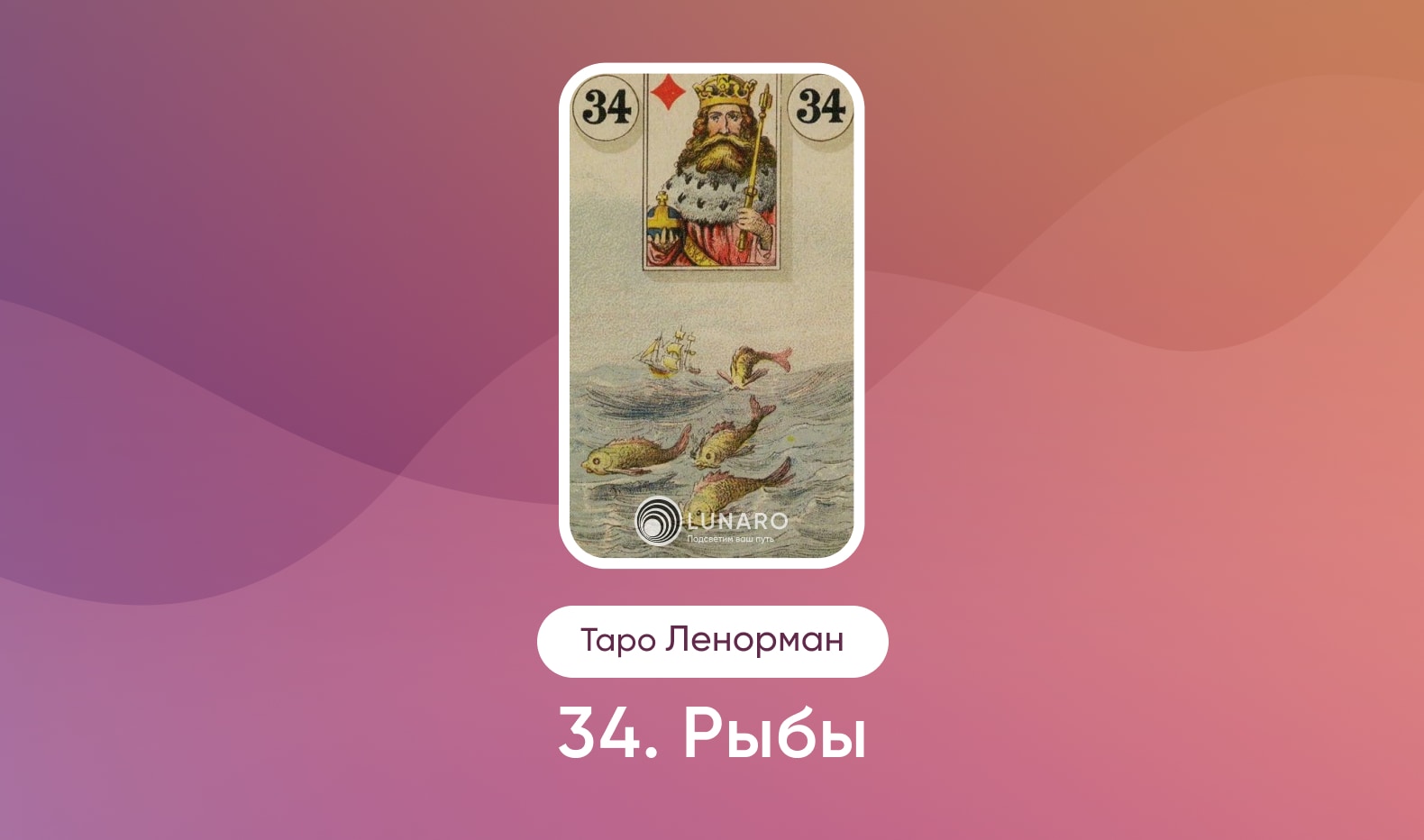 Рыбы в Таро Ленорман, значение карты в раскладах