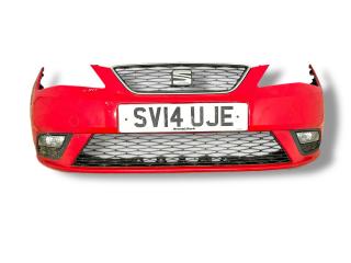 бампер передний SEAT Ibiza 4 поколение [рестайлинг] 2014, 1.4 л., i, CGGB, бензин, 5МКПП, rojo emocion / ls3h, хетчбэк 3 дв., передний привод, правый руль, 6J0807221K