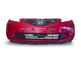 бампер передний Honda Jazz 2 поколение GG5 2010, 1.2 л., i-VTEC, L12B1, бензин, 5МКПП, milano red / r81, хетчбэк 5 дв., передний привод, правый руль