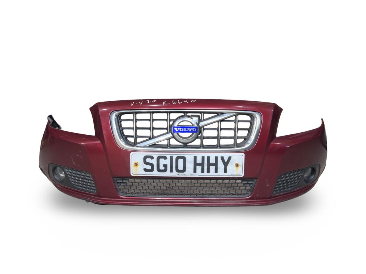 бампер передний Volvo V70 3 поколение 2010, 2.0 л., D, D 4204 T, дизель, 6МКПП, ruby red / 454, универсал, передний привод, правый руль, 39884017 - фото №1