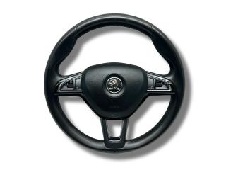 руль Skoda Fabia 3 поколение (NJ) 2016, 1.2 л., TSI, CJZC, бензин, 5МКПП, race blue / lf5w, универсал, передний привод, правый руль, 6V0880201A, 3V0419091L