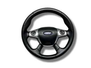руль Ford Focus 3 поколение 2013, 1.6 л., TDCi, T1DA, дизель, 6МКПП, panther black / fb, хетчбэк 5 дв., передний привод, правый руль, 1776800, BM51-3600-AD3ZHE