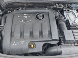 двигатель Audi A3 8P [рестайлинг] 2007, 1.9 л., TDi PD, BXE, дизель, 5МКПП, liquidblau / ly5j, хетчбэк 5 дв., передний привод, правый руль, BXE