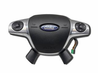 подушка безопасности водителя Ford Focus 3 поколение 2014, 1.0 л., Ti, M1DA, бензин, 6МКПП, race red / zc, хетчбэк 5 дв., передний привод, правый руль, DM5T-14K147-DA, AM5T-14K147-AA, EM51-R042B85-BA