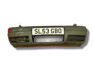 бампер передний Skoda Octavia 1 поколение (A4) [рестайлинг] 2003, 1.9 л., TDi PD, ASV, дизель, 5МКПП, repainted / lf3k, универсал, передний привод, правый руль, 1U0807221L