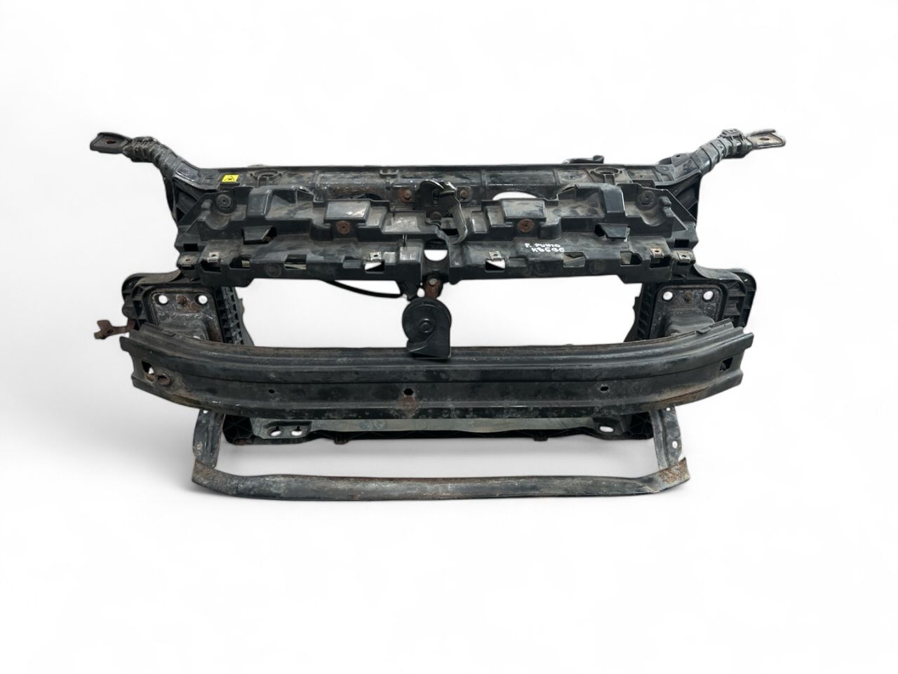 передняя панель крепления облицовки (телевизор) Fiat Punto 3 поколение 2006, 1.9 л., JTD, 199 A5.000, дизель, 6МКПП, blu magnetico / 599, хетчбэк 3 дв., передний привод, правый руль, 51818308 - фото №1