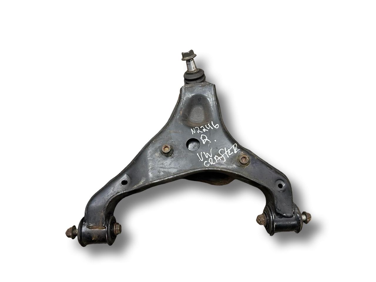 рычаг передний правый Volkswagen Crafter 1 поколение 2009, 2.5 л., TDi PD, BJK, дизель, 6МКПП, микроавтобус, задний привод, правый руль, 2E0407152M - фото №1