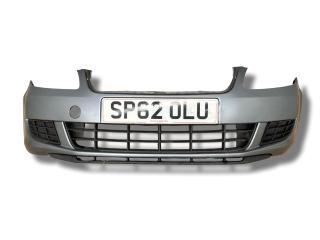 бампер передний Skoda Fabia 2 поколение [рестайлинг] 2012, 1.6 л., TDi, CAYC, дизель, 5МКПП, steel grey, универсал, передний привод, правый руль, 5J0807221D