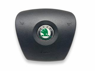 подушка безопасности водителя Skoda Roomster 1 поколение 5J 2007, 1.9 л., TDi PD, BSW, дизель, 5МКПП, capuccino beige / lf8h, минивэн, передний привод, правый руль, 5J0880201D