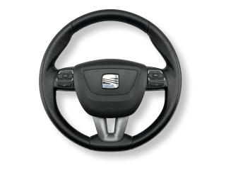 руль SEAT Leon 2 поколение [рестайлинг] 2012, 1.2 л., TSI, CBZB, бензин, 6МКПП, ice silver, хетчбэк 5 дв., передний привод, правый руль, 5P0880201AN