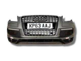 бампер передний Audi Q7 4L [рестайлинг] 2013, 3.0 л., TDi, CRCA, дизель, АКПП, graphitgrau, внедорожник 5 дв., полный привод, правый руль, 4L0807105M, 4L0853651G