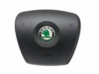 подушка безопасности водителя Skoda Octavia 2 поколение (A5) [рестайлинг] 2008, 1.9 л., TDi PD, BXE, дизель, 5МКПП, satin / lf5x, лифтбэк, передний привод, правый руль, 1Z0880201AM