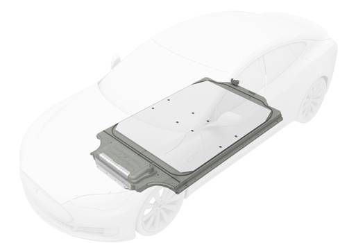 высоковольтная батарея Tesla Model S 1 поколение 2016, полный привод, правый руль, 1063792-00-A, 1014116-00-D - фото №1