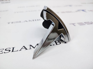 Знак эмблема "Т" переднего бампера Tesla Model S 1 поколение [рестайлинг] 2019, 1053686-00, 1056386-00