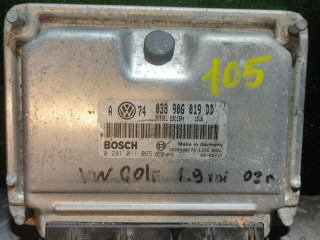 блок управления двигателем Volkswagen Golf 4 поколение 1998, 038906019DD, 281011065
