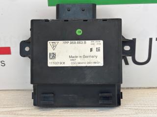 Блок стабилизации напряжения Porsche Cayenne 958 2011, 4.8 л., M 48.52, бензин, АКПП, r9a (sandweiss), внедорожник 5 дв., полный привод, правый руль, 7PP959663, 7PP959663B