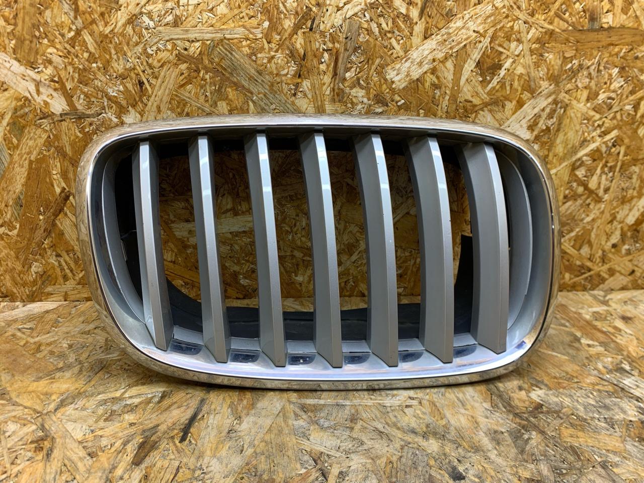 решетка радиатора BMW X5 E70 2007, 3.0 л., дизель, АКПП, серебристый, внедорожник 5 дв., правый руль, 7171396, 7157688, 51137157688, 5113O7171396 - фото №1